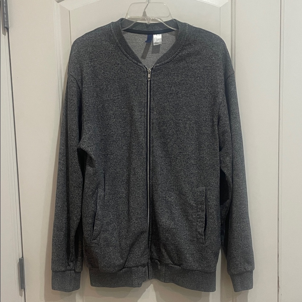 Divided Dark Gray Zip-Up Sweater/Sweatshirt for Men